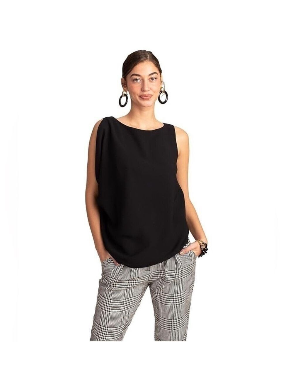 Trina Turk Sunset Top in Black Size S